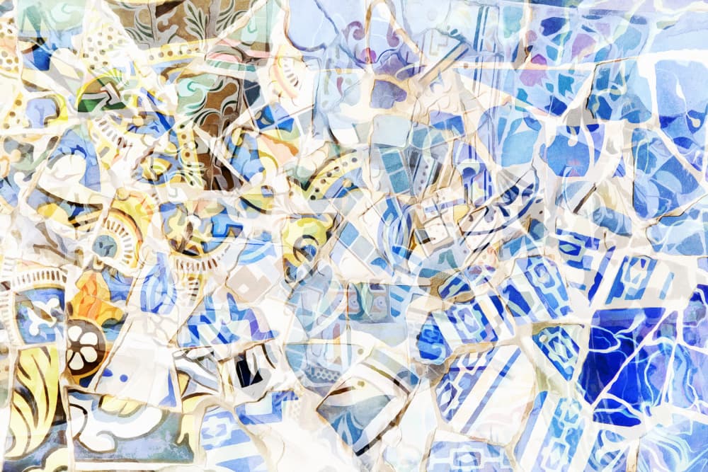 Mediterranean Tile Mosaic by amini54 — canvas wall art