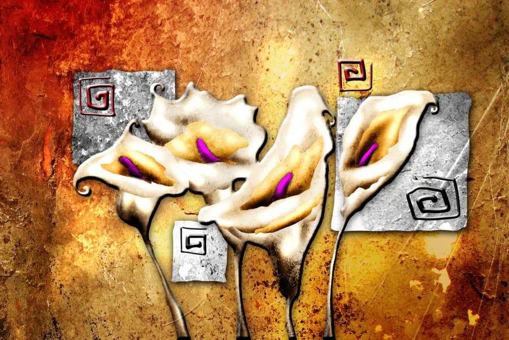 Abstract Calla Lilies by Rafal Kulik — canvas wall art