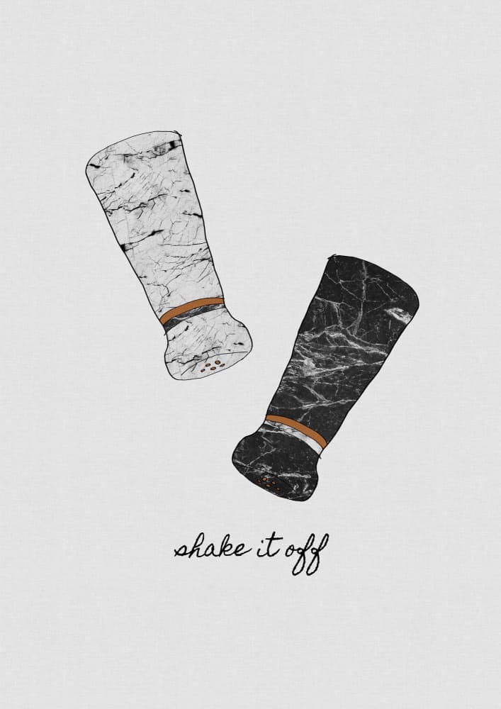 Shake It Off Salt Pepper by Orara Studio — canvas wall art