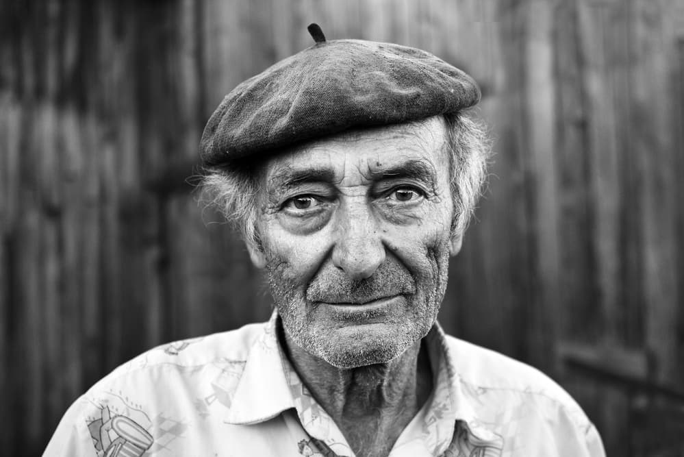 Expressive Man in Beret by Zoran Toldi (EFIAP AZSF) — canvas wall art
