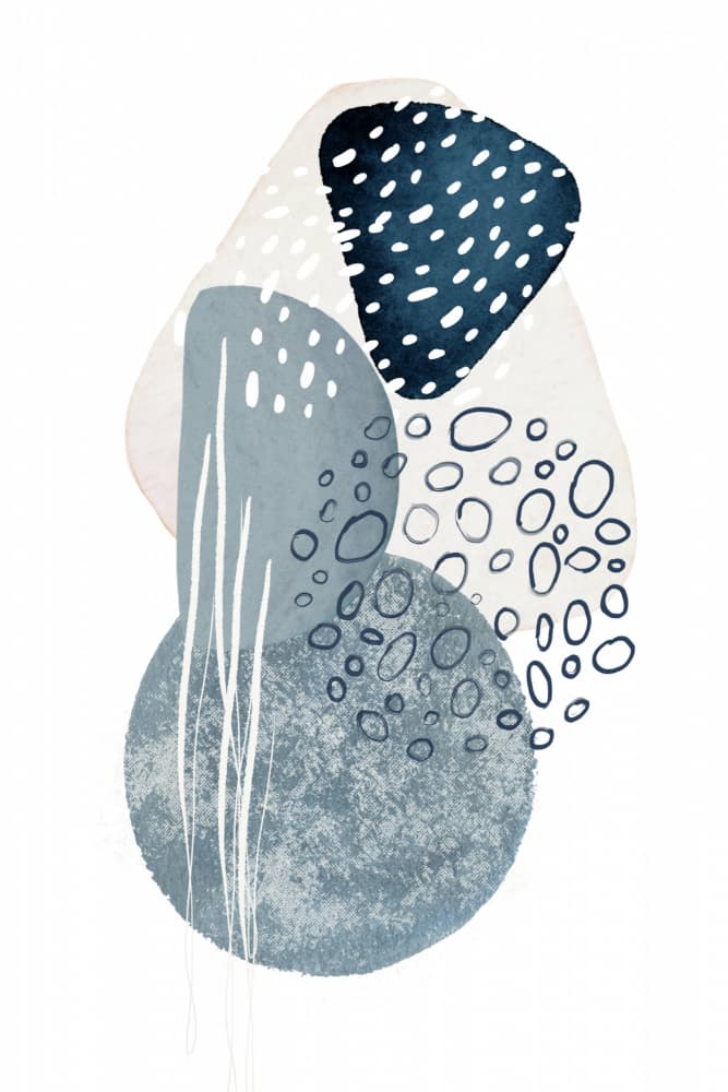 Serene Organic Shapes by Sally Ann Moss — canvas wall art