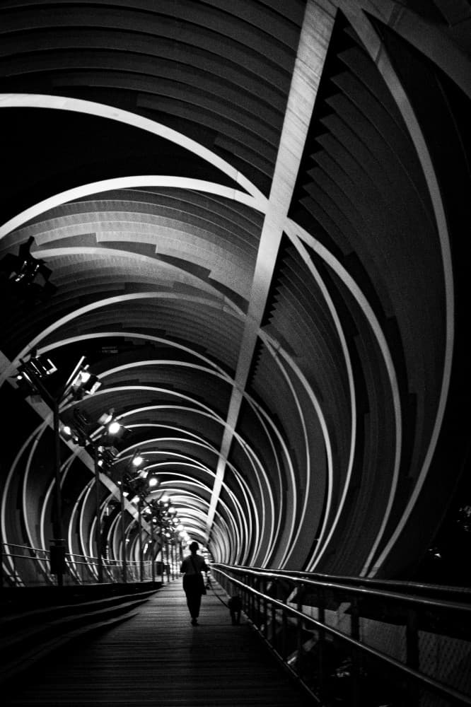 Modern Spiral Tunnel Walk by Fernando Coelho — canvas wall art