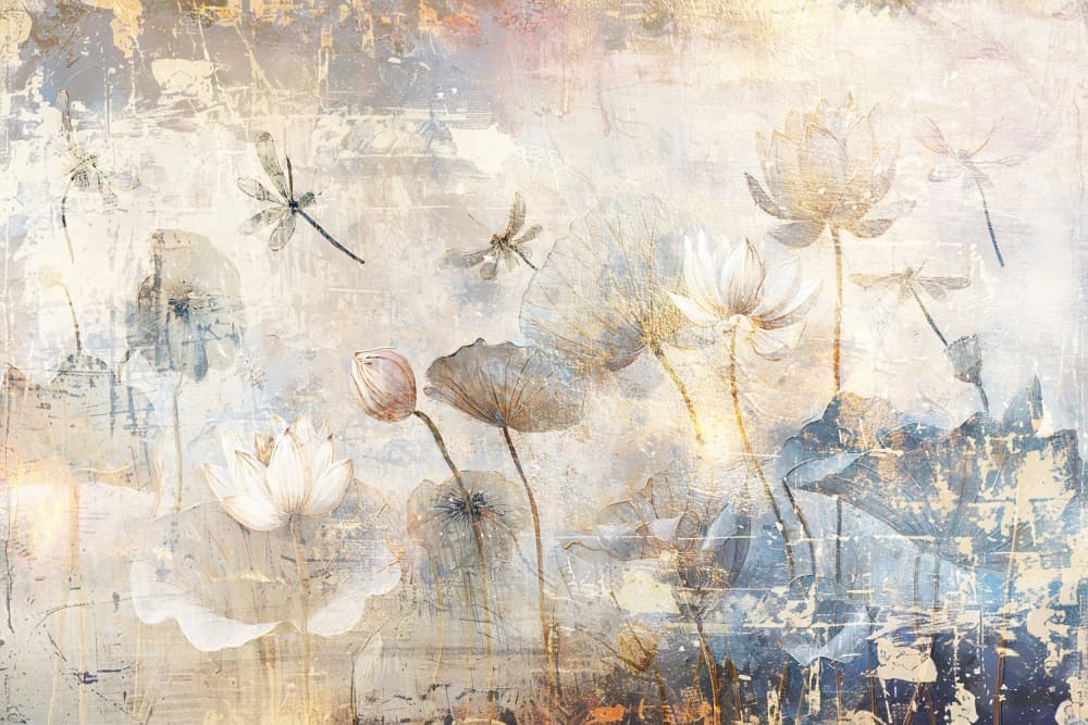 Ethereal Lotus Pond by Rafal Kulik — canvas wall art