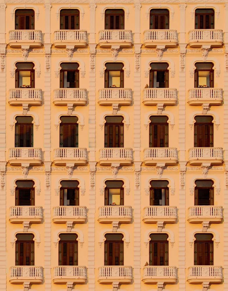 Golden Hour Facade by Miro Susta — canvas wall art