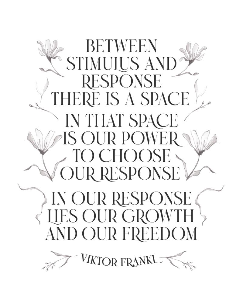 Viktor Frankl Floral Quote by KsanaKalpa — canvas wall art