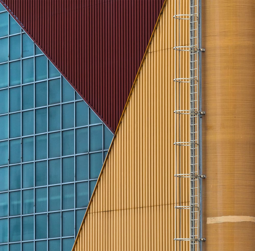 Modern Architectural Geometry by Jef Van den Houte — canvas wall art