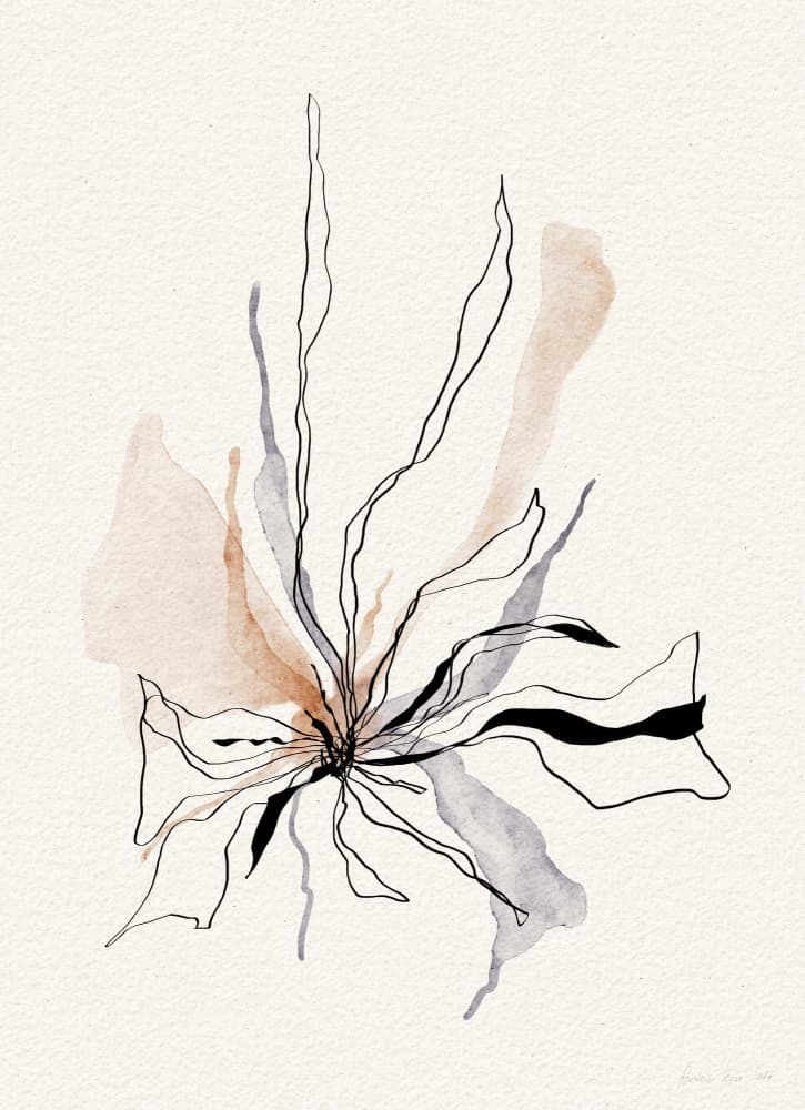 Organic Watercolor Bloom by Ankie Kooi — canvas wall art