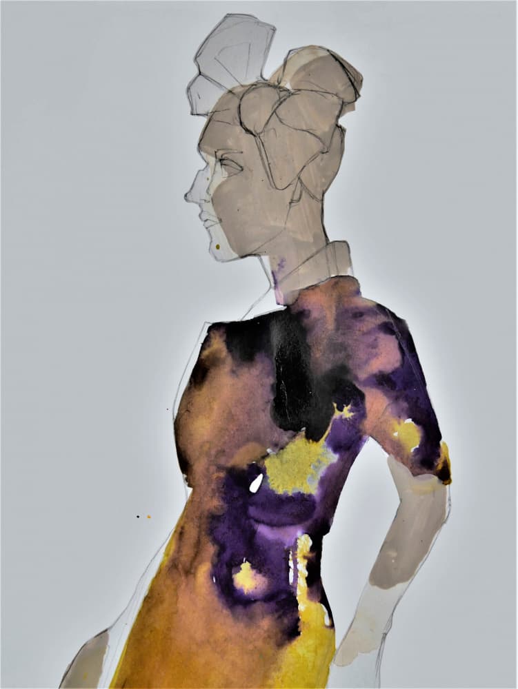 Elegant Fashion Profile by Doris Schmitz — canvas wall art