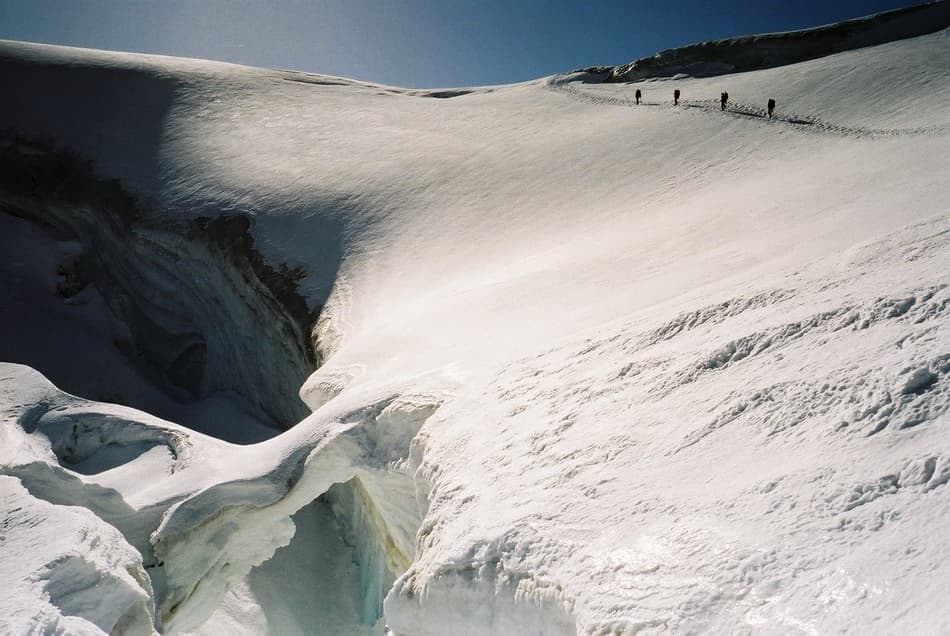 Alpine Glacier Trek by Lex Molenaar — canvas wall art
