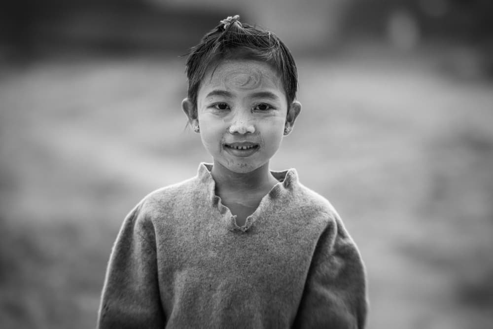 Happy Child with Markings by ADIREK M — canvas wall art