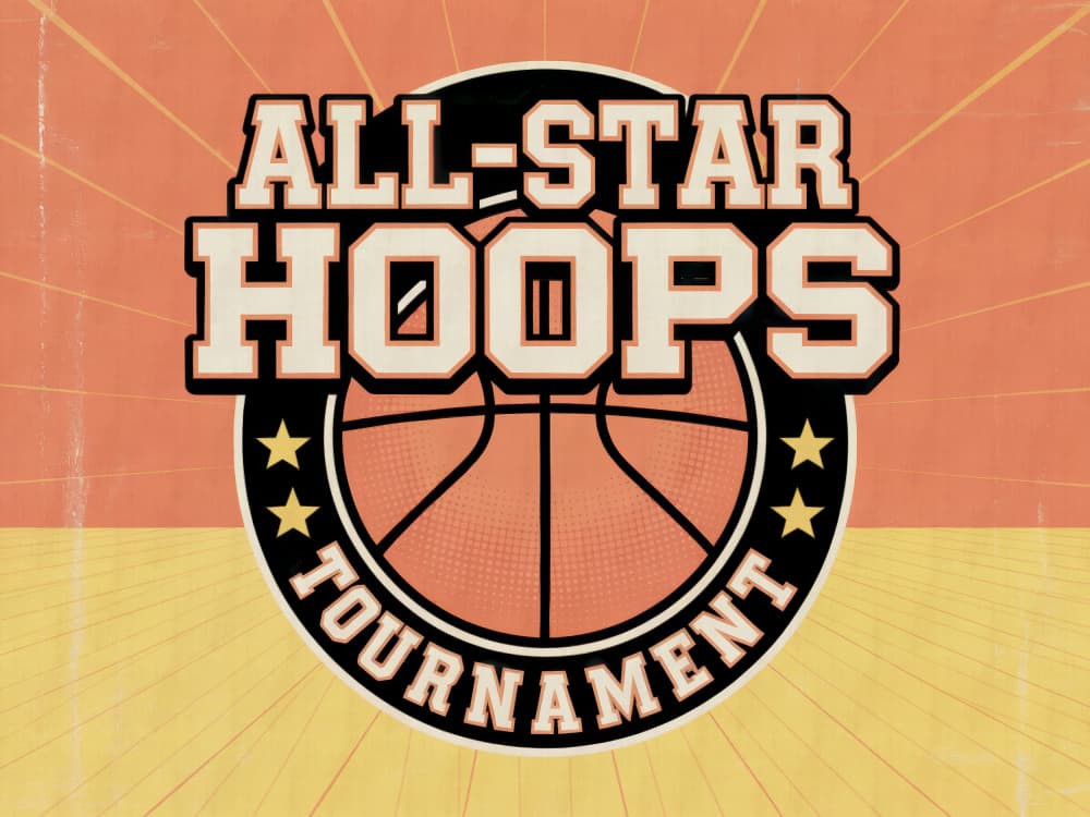 Retro Hoops Tournament by Andreas Magnusson — canvas wall art