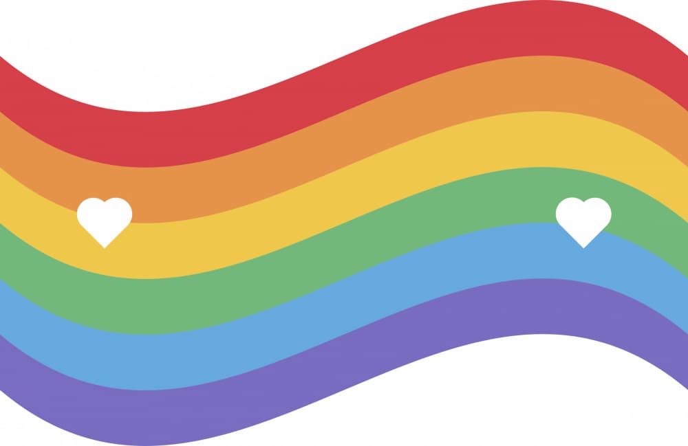 Pride Rainbow Hearts by Marika Barsrsind — canvas wall art