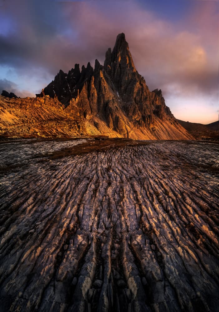 Majestic Mountain Sunset by Yuan Su — canvas wall art