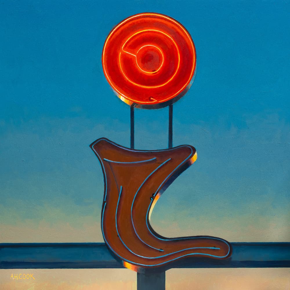 Retro Neon Glow by Amanda Hope Cook — canvas wall art