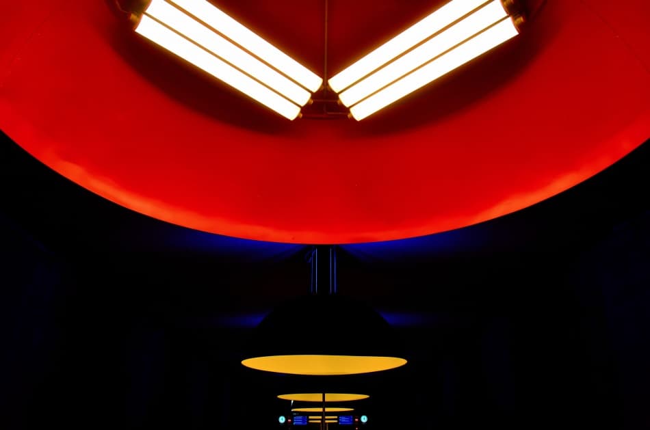 Vivid Architectural Curves by Philippe-M — canvas wall art