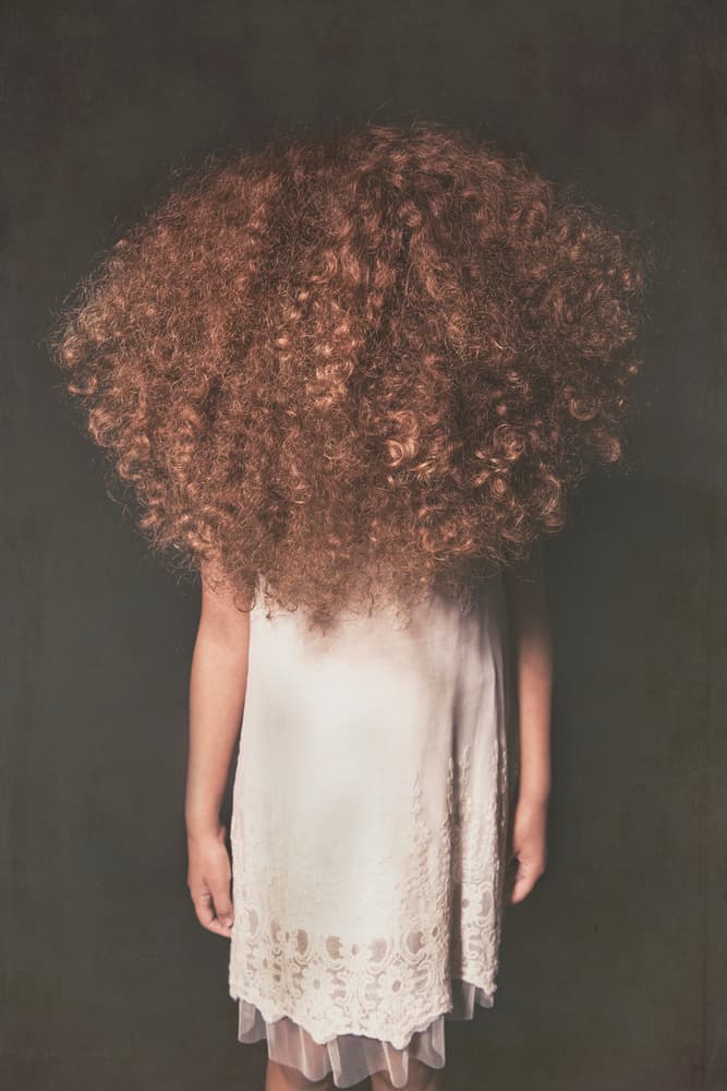 Red Curly Haired Child by Bianca Dijck — canvas wall art