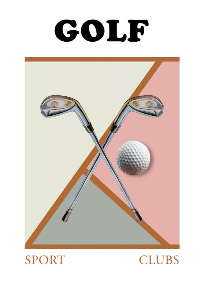 Modern Golf Geometry by Rafal Kulik — canvas wall art