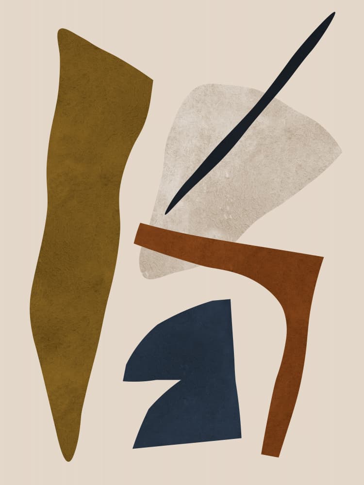 Earthy Abstract Shapes by Vitor Costa — canvas wall art