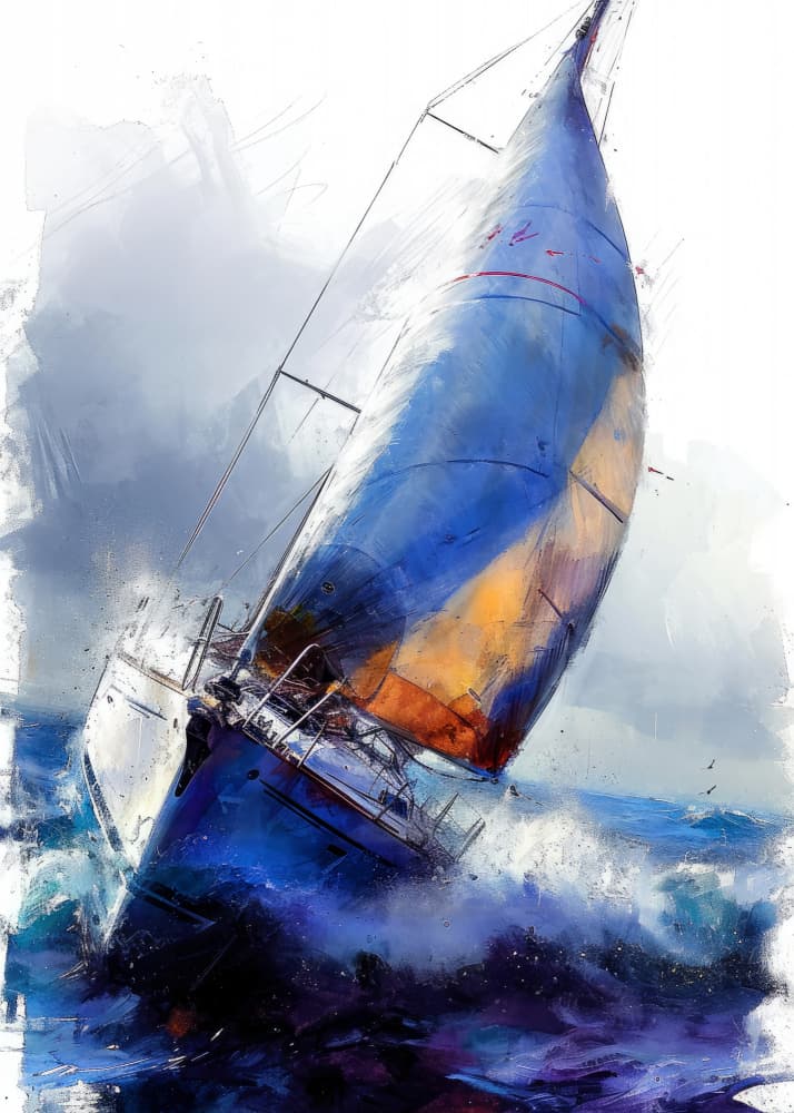 Dynamic Ocean Sail by Justyna Jaszke — canvas wall art