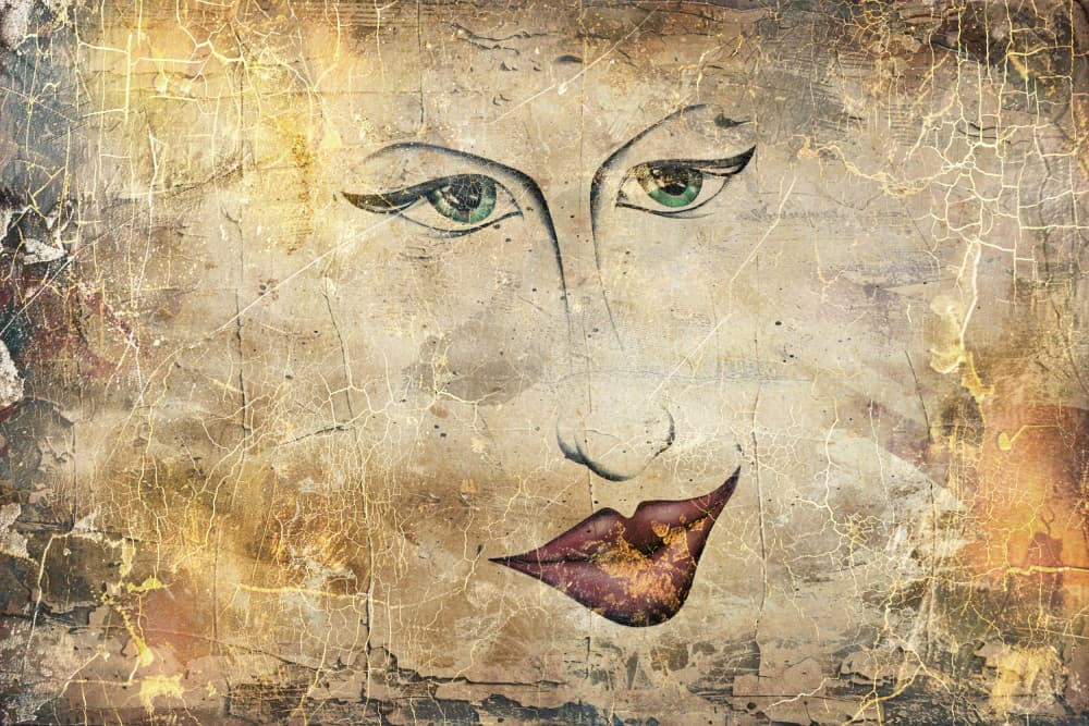 Mystic Woman's Gaze by Rafal Kulik — canvas wall art