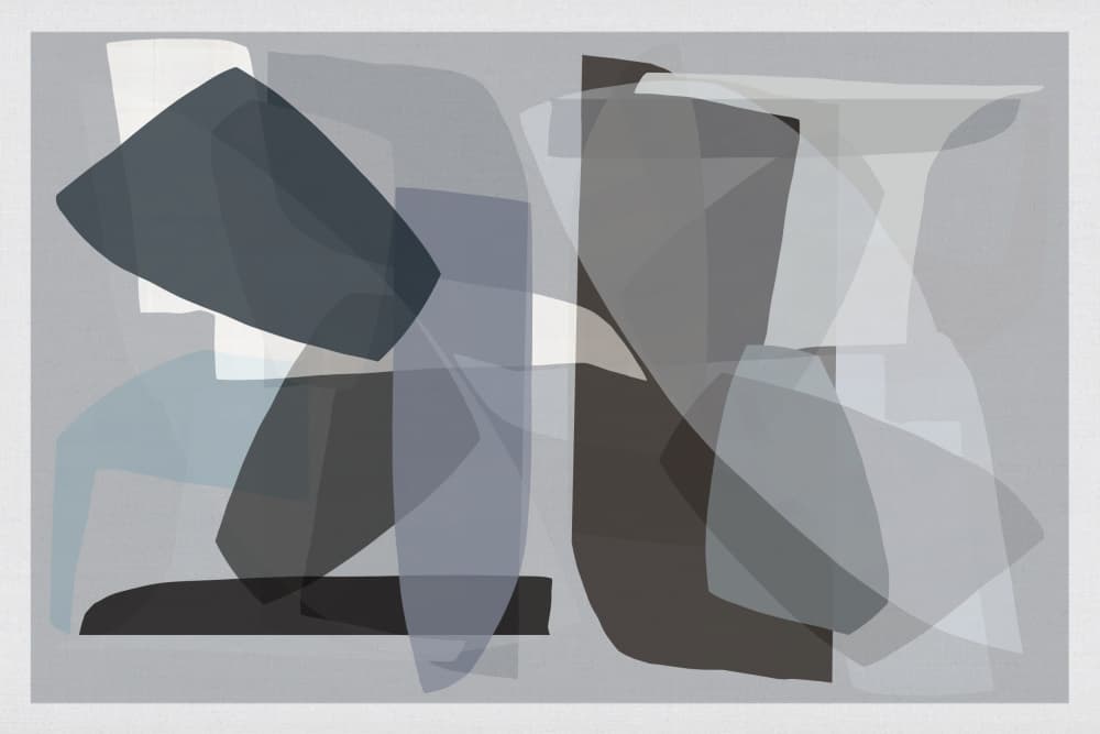 Subtle Grey Blue Layers by cartissi — canvas wall art