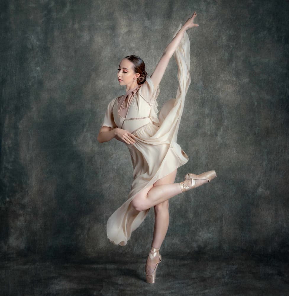 Graceful Ballerina Pose by Derwood — canvas wall art
