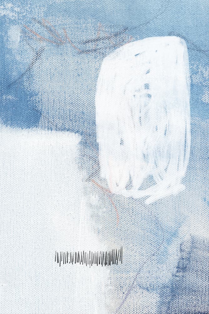 White And Blue Hues by uplusmestudio — canvas wall art
