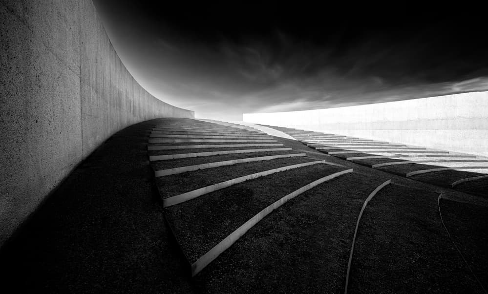 Dramatic Concrete Curves by piXXelpark — canvas wall art