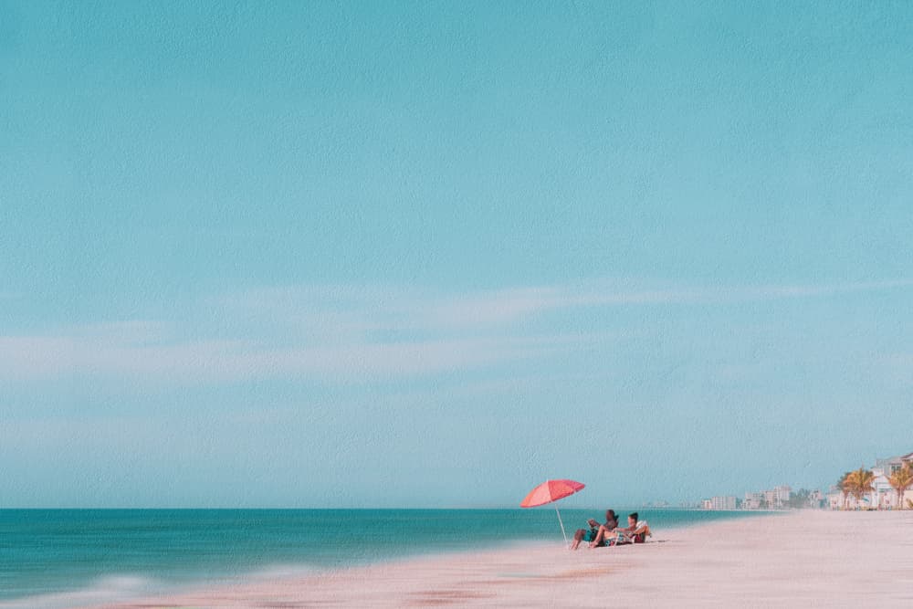 Serene Beach Day by Cindy Liu — canvas wall art