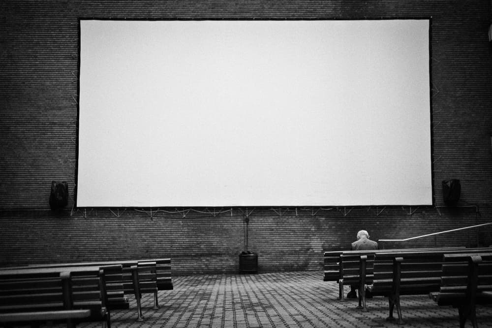 Solitary Outdoor Cinema by Sorin Vidis — canvas wall art