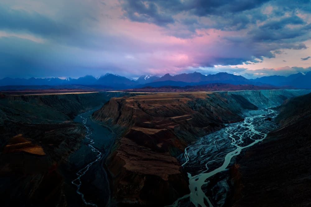 Dramatic Canyon Sunset by konglingming — canvas wall art