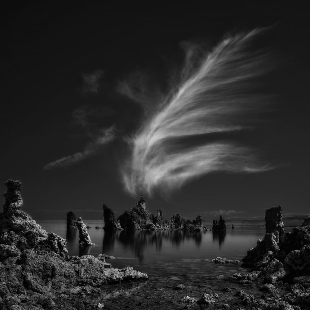 Mono Lake Cloud Feather by Yvette Depaepe — canvas wall art