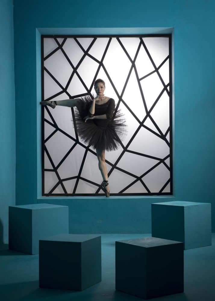 Graceful Dancer in Blue by Sita Gramich — canvas wall art