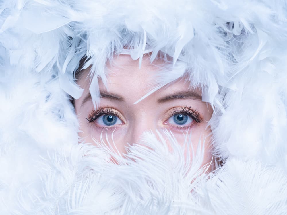 Ethereal Blue Eyes by Sam SDFMedia — canvas wall art