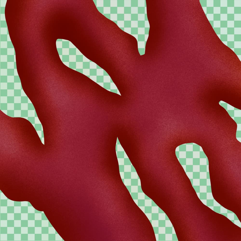 Organic Red Flow by Little Dean — canvas wall art