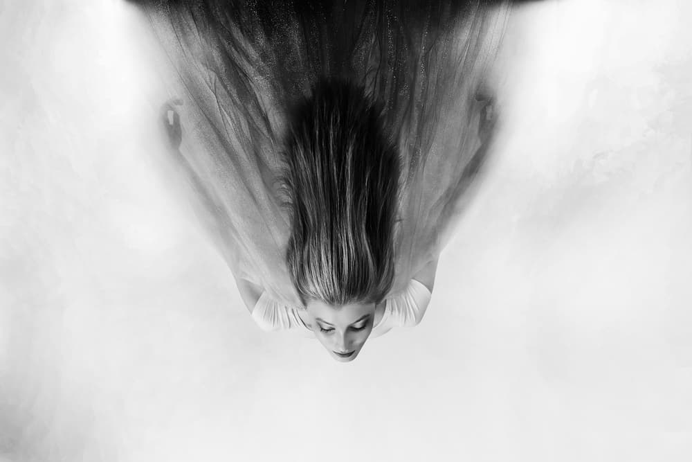Serene Floating Woman by Bettina Tautzenberger — canvas wall art