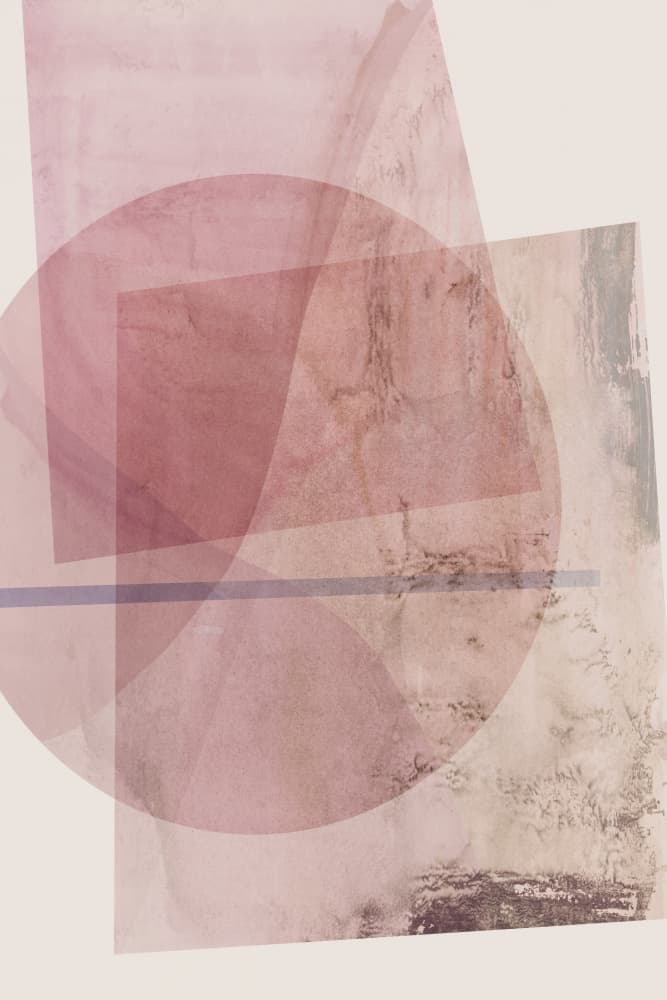 Abstract Pink Shapes by cartissi — canvas wall art