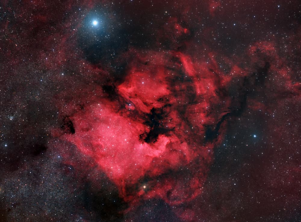 Celestial Red Nebula by Vikas Chander — canvas wall art