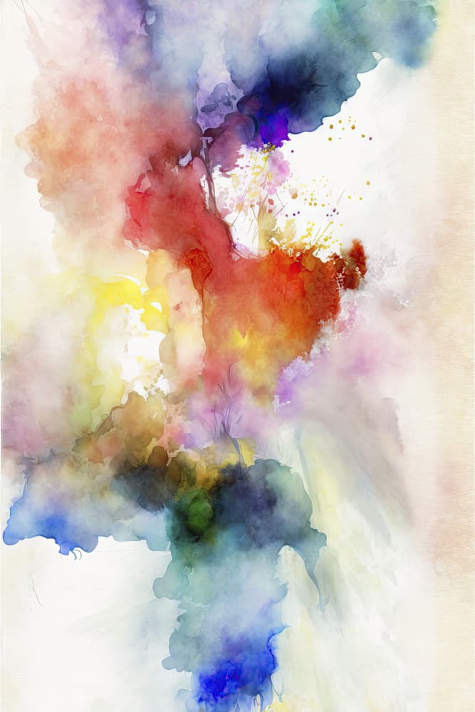 Colorful Fluid Burst by Mauro — canvas wall art