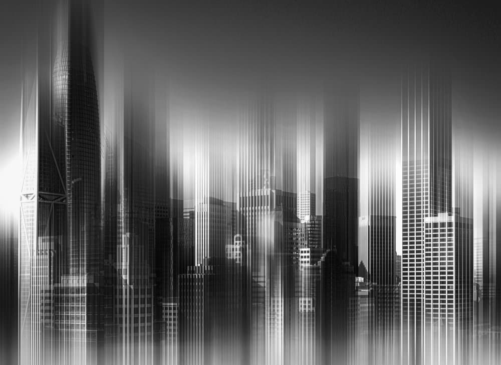 Dynamic City Abstract by Isam Telhami — canvas wall art