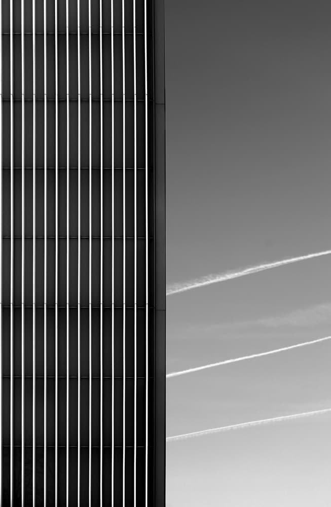 Minimalist Architecture Sky by Anna Niemiec — canvas wall art