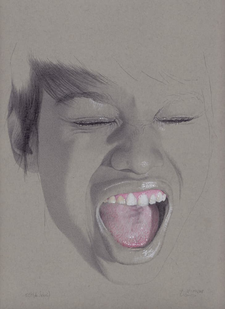 Intense Child Scream by Walter Roos — canvas wall art