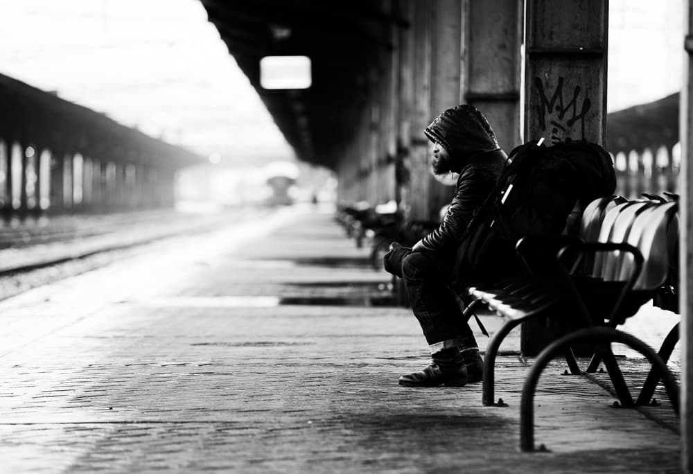 Train Station Solitude by Julien Oncete — canvas wall art