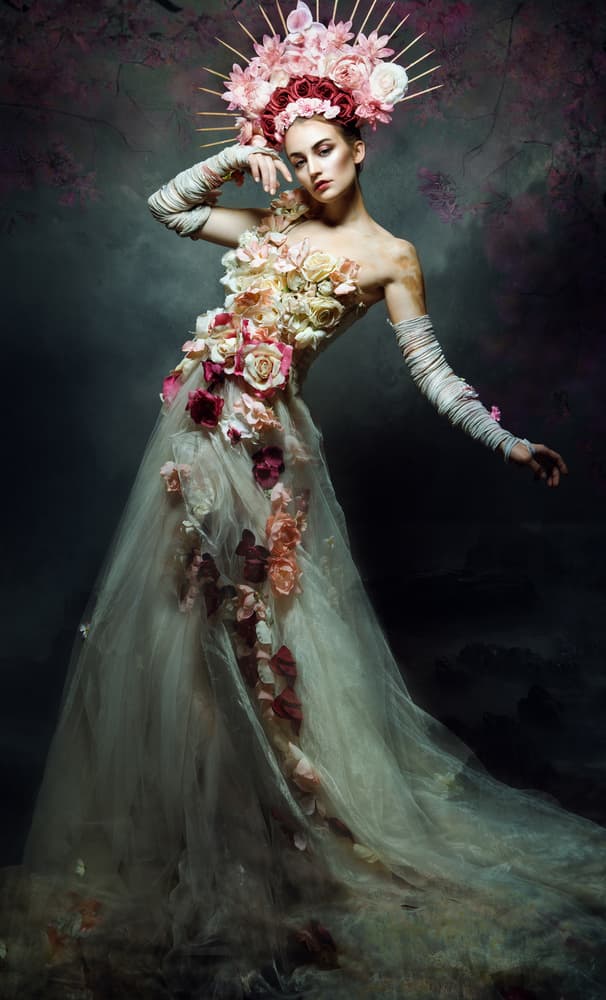 Dark Floral Queen by Siegart — canvas wall art
