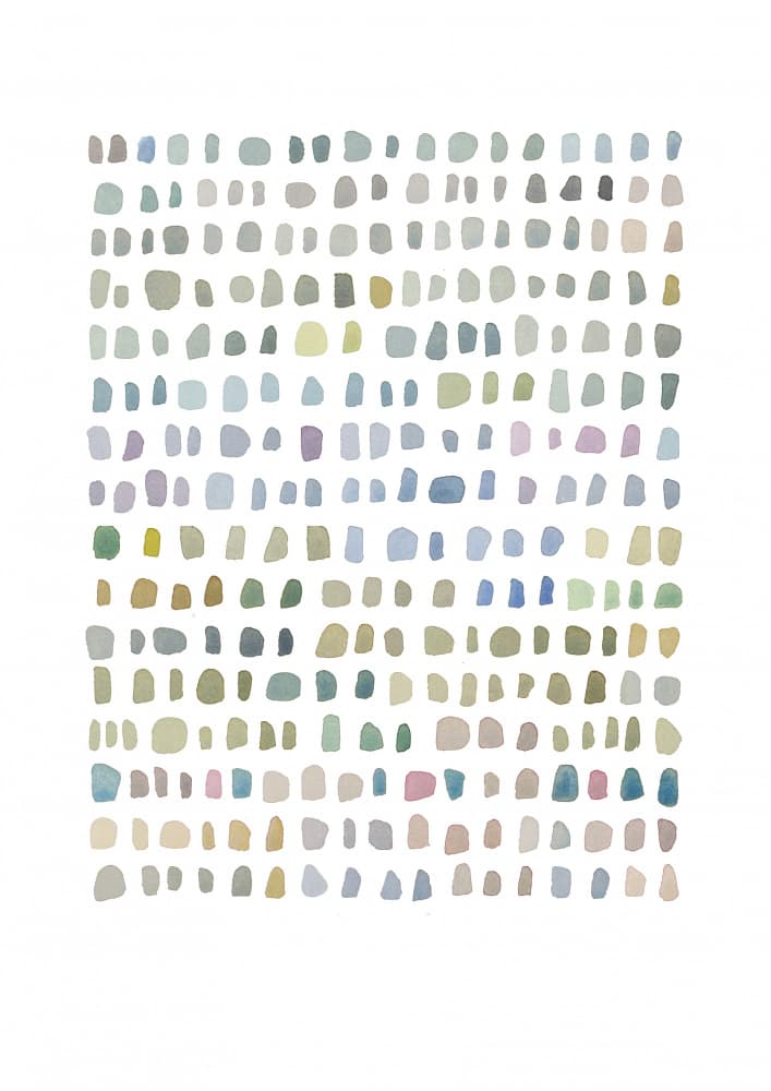 Pastel Pebble Pattern by Louise van Terheijden — canvas wall art