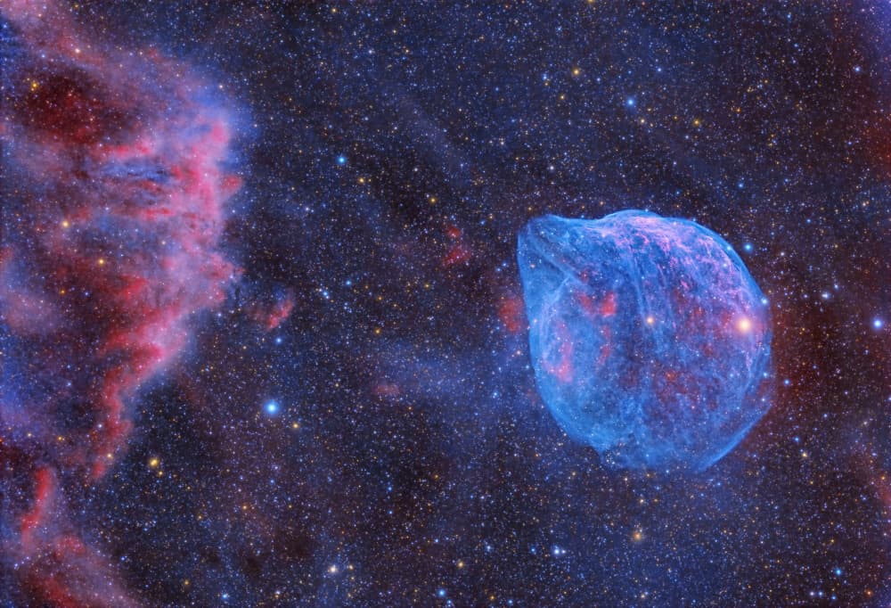 Cosmic Blue Bubble by Rosa María Rodríguez — canvas wall art
