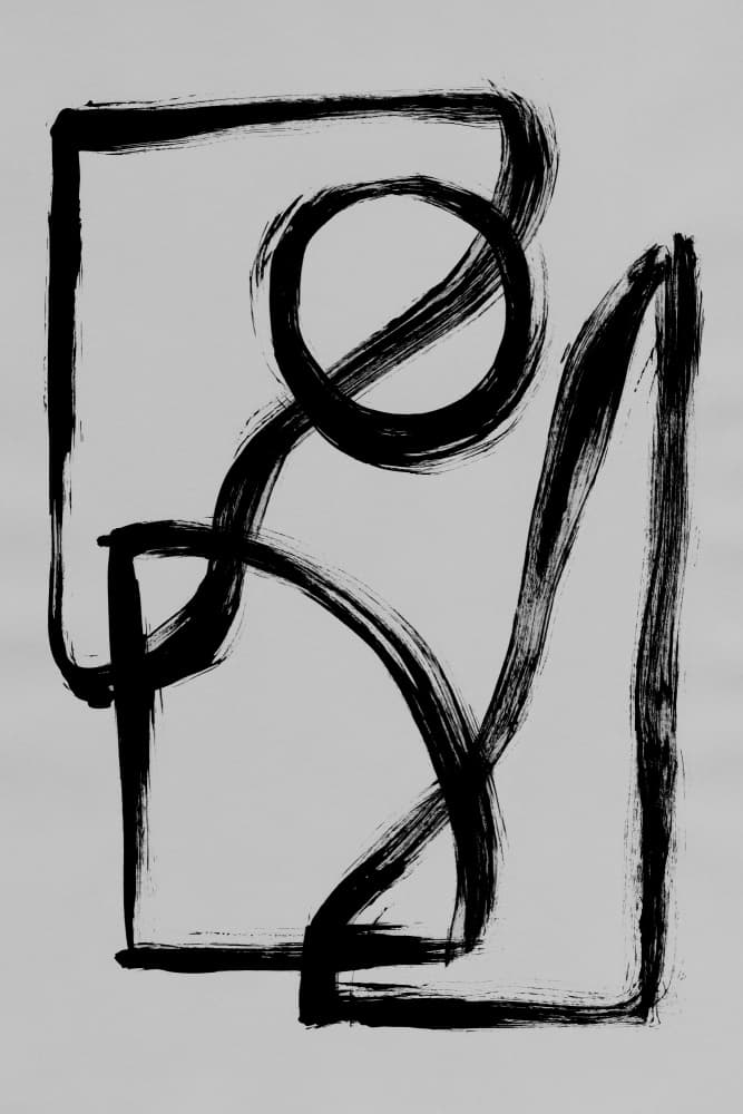 Brush Shapes 3 by Mareike Böhmer — canvas wall art