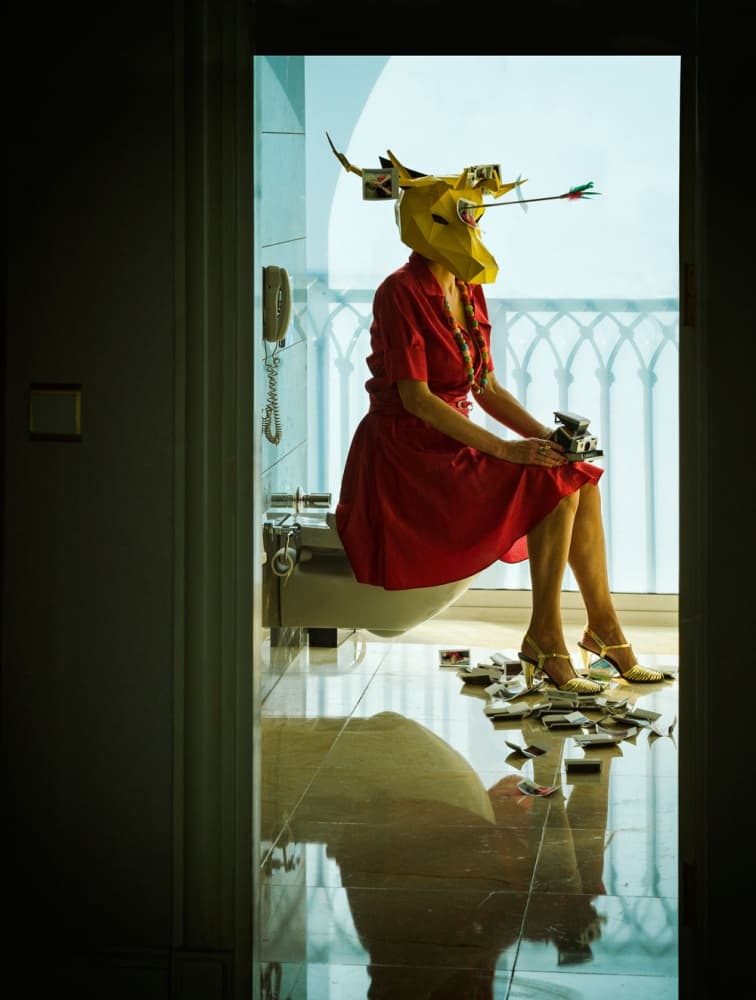 Conceptual Masked Woman by ambra — canvas wall art