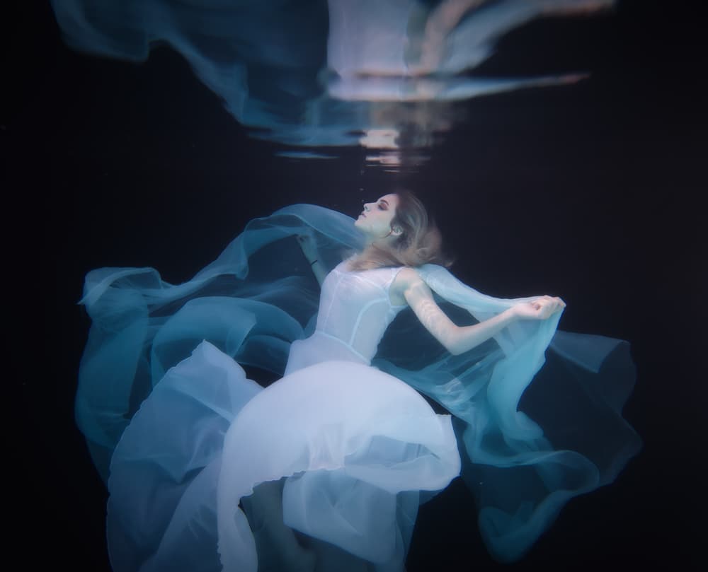 Flowing Underwater Serenity by Gabriela Slegrova — canvas wall art