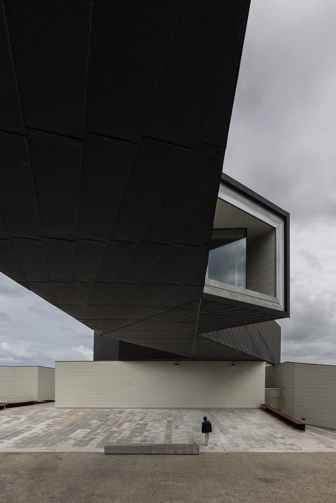 Dark Geometric Building by Filipe P Neto — canvas wall art